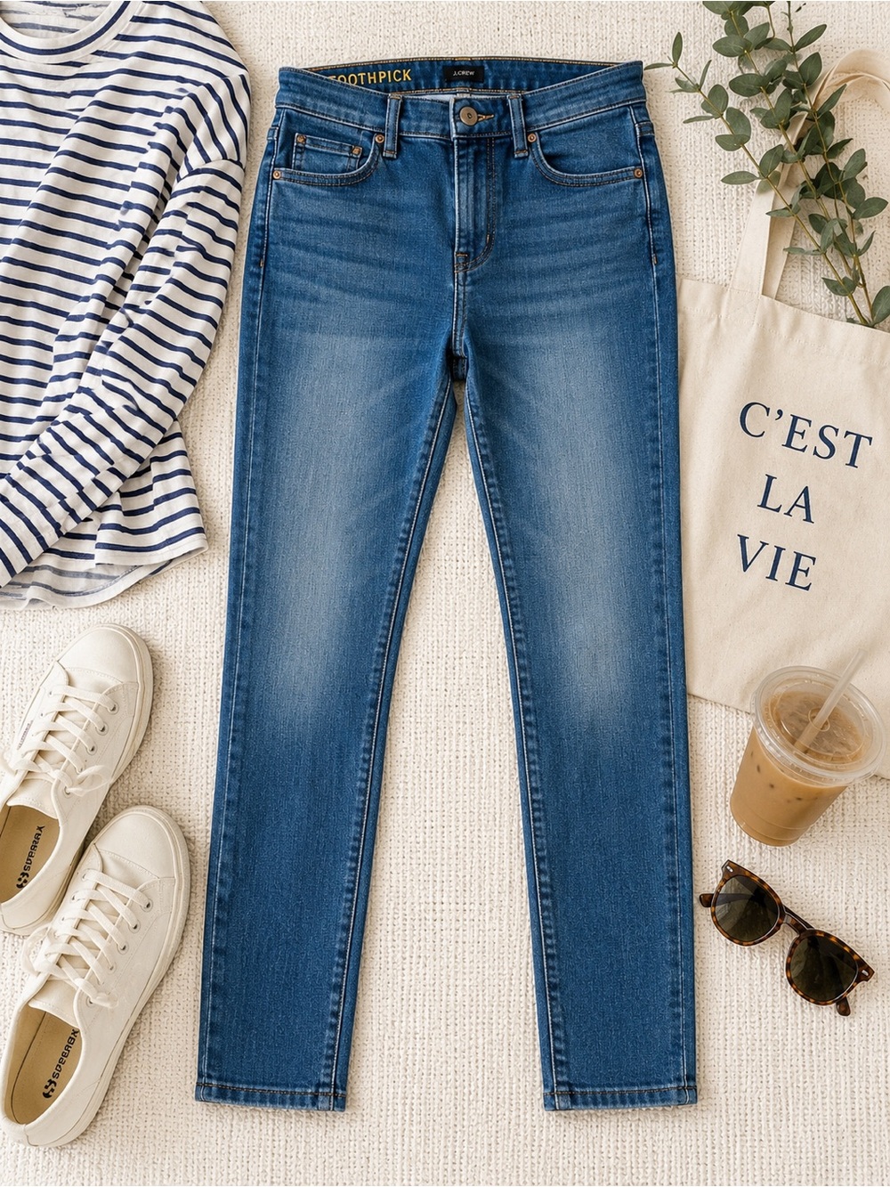 J.Crew High Rise Toothpick Skinny Jeans Medium Wash Size 29